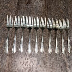 William A. Rogers A1 Plus Oneida LTD Forks Salad Dessert flatware Vintage Lot 10